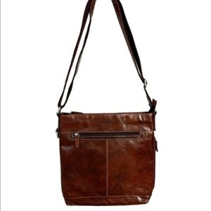 Jack Georges Voyager Buffalo Leather Cross Body Shoulder Bag